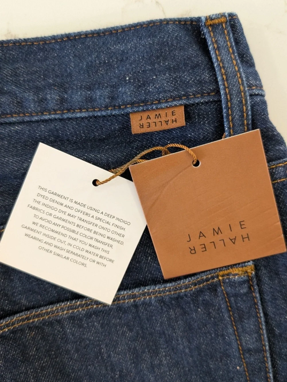 JAMIE HALLER The Tailor Short Indigo Denim Shorts Size 26 Made In USA $380 NWT - Picture 4 of 12